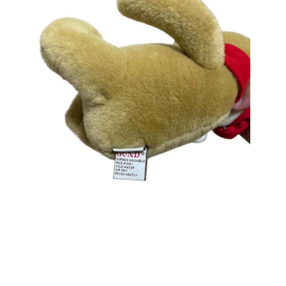 Gund Classic Winnie the Pooh Bear Christmas Holiday Red Santa Plush 9in Soft Euc - Picture 2 of 3